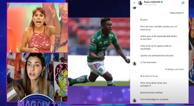 Mensajes de Pedro Aquino fueron expuestos en el programa de Magaly Medina.