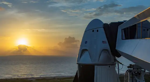 Cápsula Dragon Crew que transportará a los astronautas Doug Hurley y Bob Behnken de la NASA | Foto: SpaceX