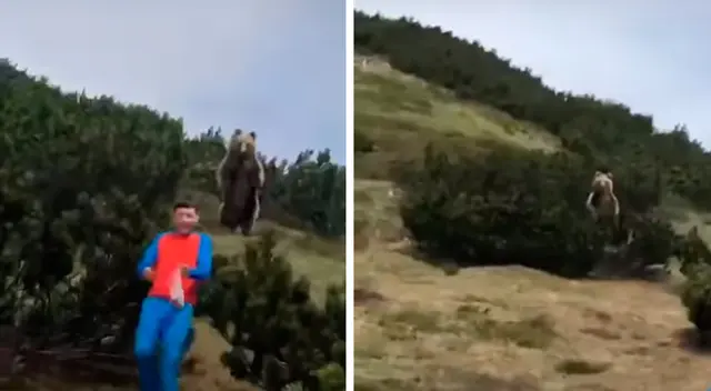 El oso y el pequeño Alessandro. El oso y el pequeño Alessandro.