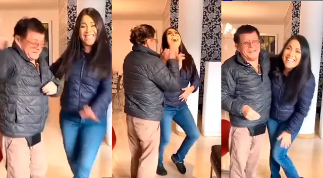 Se divierte en cuarentena con su padre. Se divierte en cuarentena con su padre.