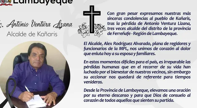 Ventura Lizana fue tres veces alcalde de Kañaris. Ventura Lizana fue tres veces alcalde de Kañaris.