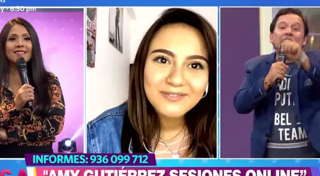 Amy Gutiérrez cantó el hit de Yahayra Plasencia en Boca de todos antes de anunciar su primer concierto virtual privado. Amy Gutiérrez cantó el hit de Yahayra Plasencia en Boca de todos antes de anunciar su primer concierto virtual privado.