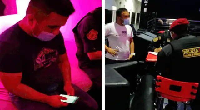 Policías fueron intervenidos al interior de un prostíbulo.