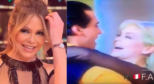 Gisela Valcárcel junto a Guillermo Dávila.