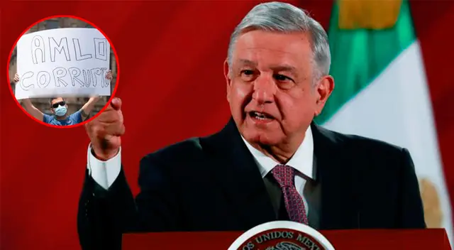 Protesta contra AMLO.