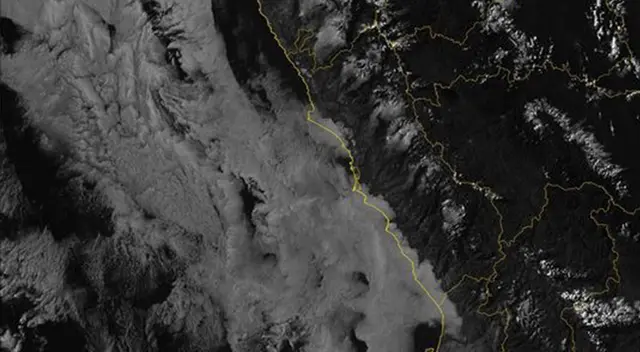 Ciclón en los litorales de Perú y Chile