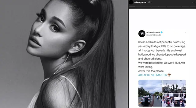 Ariana Grande se sumó a las protestas por la muerte George Floyd Ariana Grande se sumó a las protestas por la muerte George Floyd