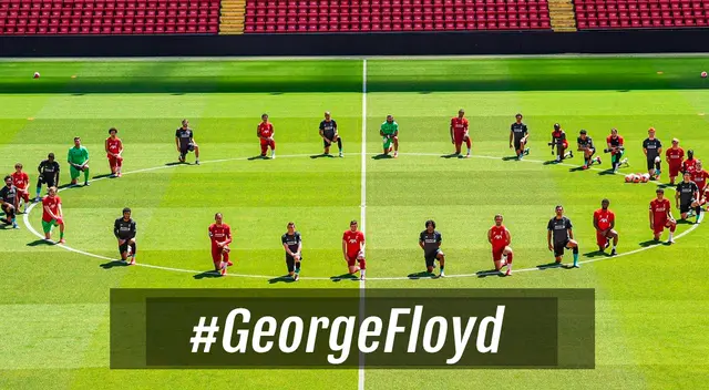 Liverpool rindió homenaje a George Floyd. Liverpool rindió homenaje a George Floyd.