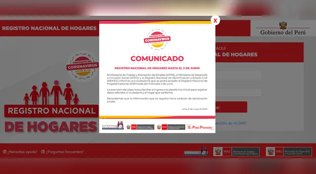 REGISTRO NACIONAL DE HOGARES REGISTRO NACIONAL DE HOGARES