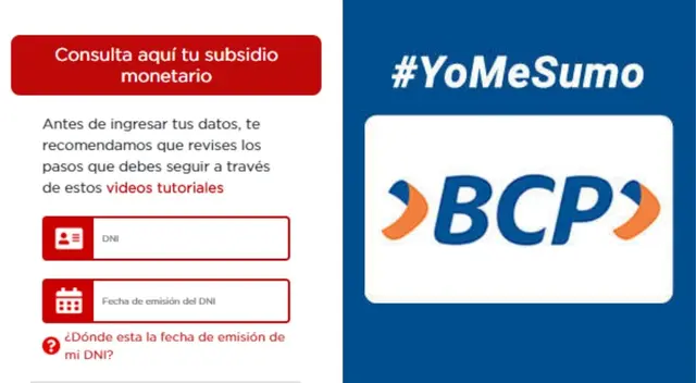 Bono BCP Yo me sumo de 760 soles: LINK para acceder AQUÍ Bono BCP Yo me sumo de 760 soles: LINK para acceder AQUÍ