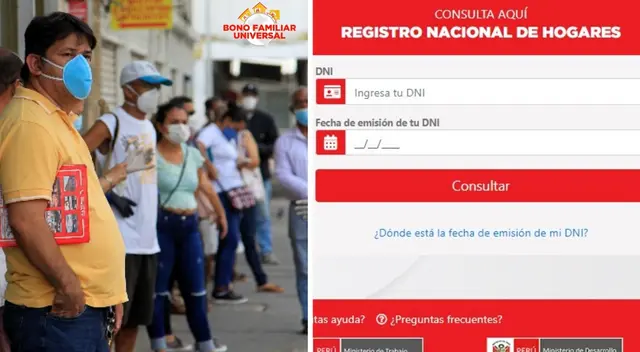 Bono familiar universal: inscríbete aquí con tu DNI para ser beneficiario del segundo bono de 760 soles