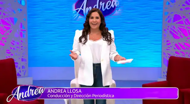 Andrea Llosa feliz porque vuelve con sus programas "Nunca más"y "Andrea"