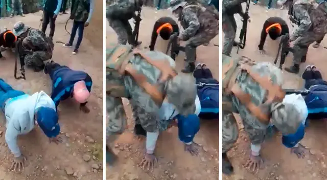 Grabación generó diversas reacciones en las redes sociales. En su mayoría, rechazaban la forma de cómo el militar abusaba de su poder para castigar y humillar a uno de los jóvenes.