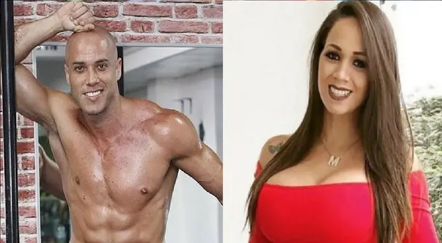 Melissa Klug junto a modelo español.