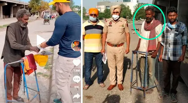 El hombre fue encontrado luego que su familia lo viera en un video viral en TikTok. El hombre fue encontrado luego que su familia lo viera en un video viral en TikTok.