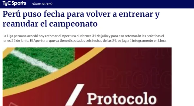 TyC Sports, medio de Argentina.