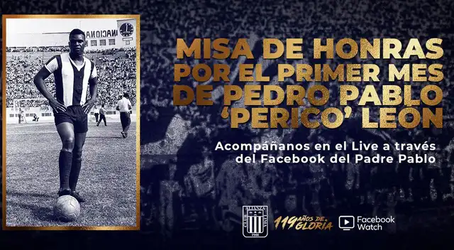 Alianza Lima, conmemora el primer mes de Perico León tras fallecer.