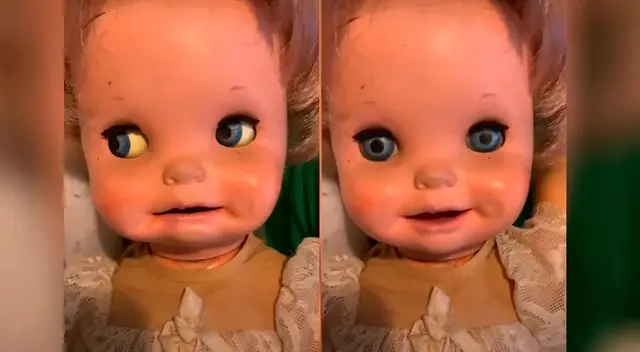 Muñeca que cambia de gestos al moverle el brazo causa terror Muñeca que cambia de gestos al moverle el brazo causa terror