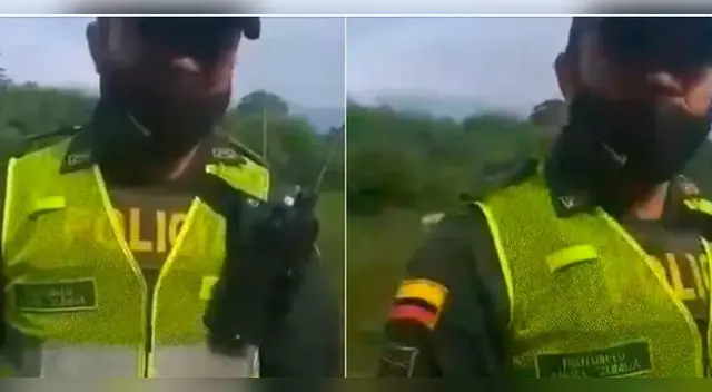 La conmovedora escena del policía fue aplaudida por los internautas en las redes sociales.