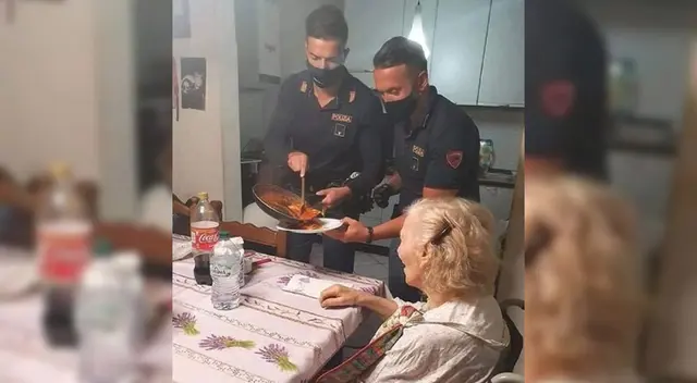 Los agentes le prepararon un delicioso plato de ravioles en salsa de tomate.