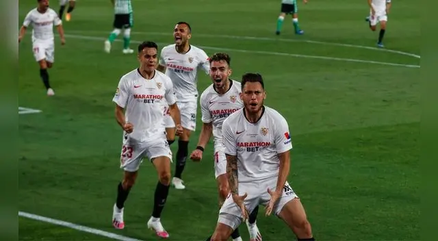 Lucas Ocampos anotá el segundo gol del Sevilla. Lucas Ocampos anotá el segundo gol del Sevilla.