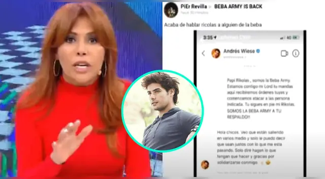 Magaly Medina reconoció haber presentado un chat falso de Andrés Wiese en su programa, y se mostró contenta de que él denuncie el hecho a las autoridades.