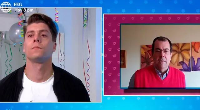 Ignacio Baladán no aguantó la emoción de ver el saludo de su padre. Ignacio Baladán no aguantó la emoción de ver el saludo de su padre.