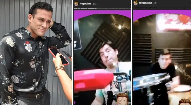 Christian Domínguez ensaya en un cuarto reducido con muchos músicos sin cumplir las medidas de seguridad. Christian Domínguez ensaya en un cuarto reducido con muchos músicos sin cumplir las medidas de seguridad.