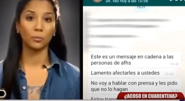Mayra Couto: Exponen chat de Al fondo hay sitio tras acusar a Andrés Wiese.