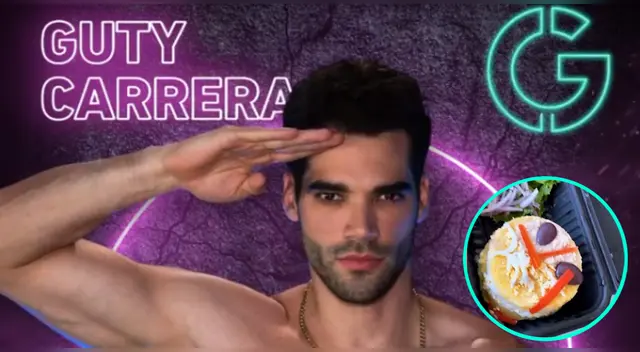 Guty Carrera se mostró comiendo un almuerzo que constaba de papa a la huancaína, ceviche, causa, Inca Kola y jugo de maracuyá. Guty Carrera se mostró comiendo un almuerzo que constaba de papa a la huancaína, ceviche, causa, Inca Kola y jugo de maracuyá.