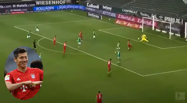 Robert Lewandowski le da la victoria parcial al Bayern Múnich. Robert Lewandowski le da la victoria parcial al Bayern Múnich.