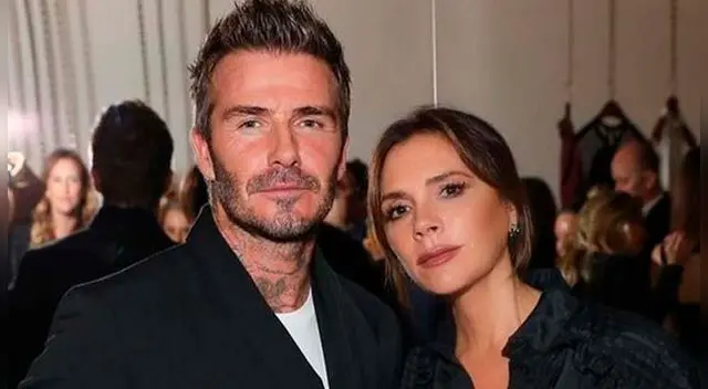David Beckham junto a su aún esposa.