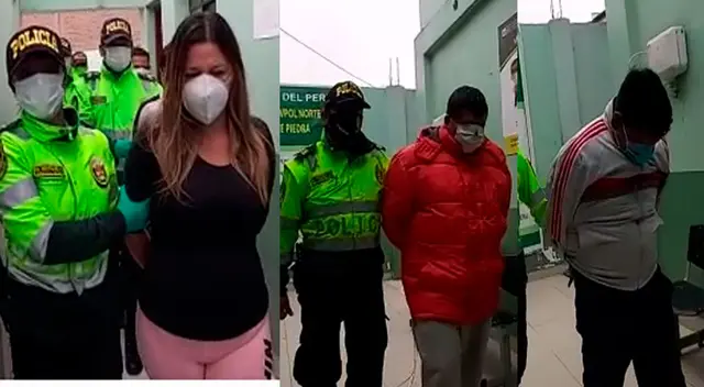 Tres de los detenidos por la PNP Tres de los detenidos por la PNP