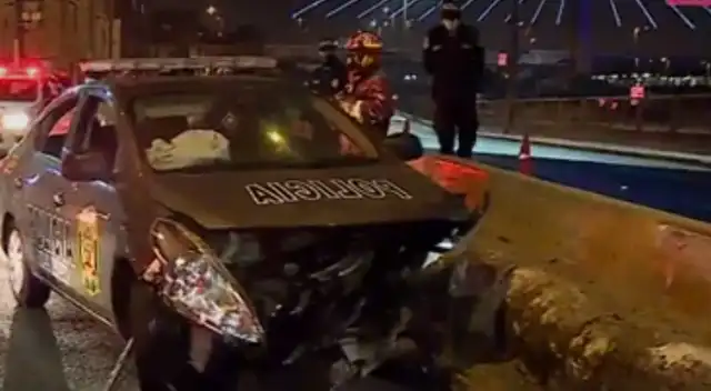 Efectivos de la PNP sufren accidente en persecución.