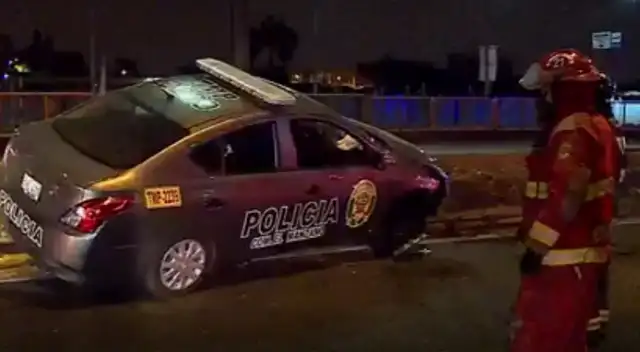 Efectivos de la PNP sufren accidente en persecución.