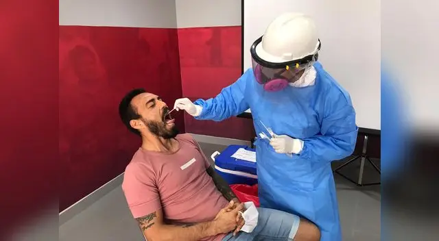 Fleitas pasando las pruebas moleculares de descarte de COVID-19.