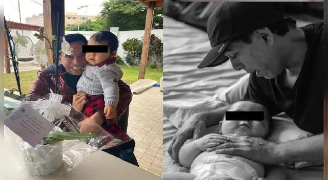 Ernesto Pimentel feliz con su primogénito.