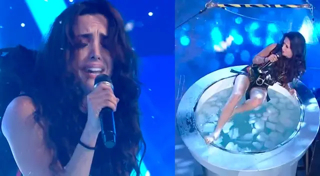 Rosángela Espinoza amenaza con orinarse en EEG. Rosángela Espinoza amenaza con orinarse en EEG.