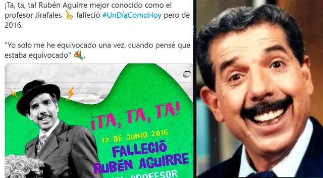 El chavo del 8: Fans reviven a Rubén Aguirre, el Profesor Jirafales y es tendencia El chavo del 8: Fans reviven a Rubén Aguirre, el Profesor Jirafales y es tendencia