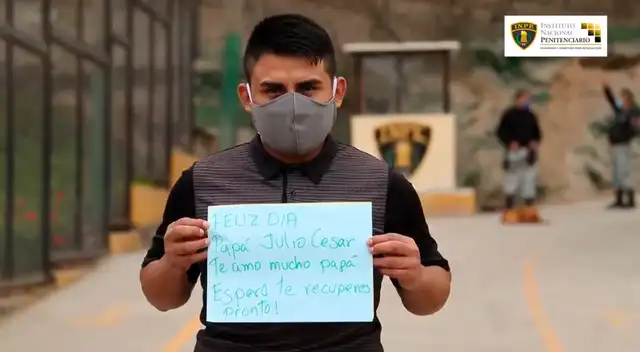 Internos del penal de Lurigancho aprovecharon en enviar saludos a sus padres e hijos por el Día del Padre.