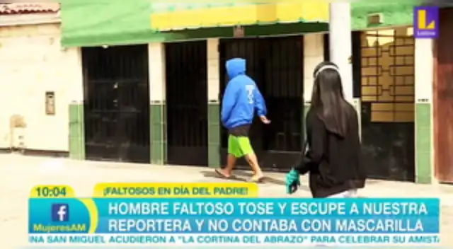 Sujeto no cumplió con las medidas dispuestas por el Gobierno y, tras ser increpado por la reportera de Mujeres al mando, este la escupió.
