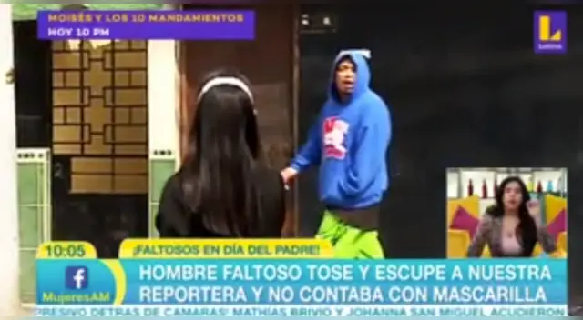 Sujeto no cumplió con las medidas dispuestas por el Gobierno y, tras ser increpado por la reportera de Mujeres al mando, este la escupió.