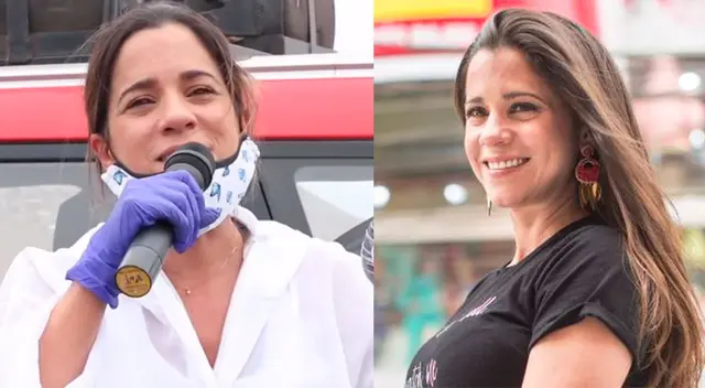 Vanessa Terkes lleva ayuda a  comedores populares.