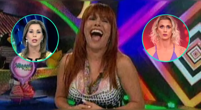 La conductora Magaly Medina estaba dando el pase a su colega de ATV, Drusila Zileri, cuando la confundió con la integrante de EEG, Ducelia Echevarría.
