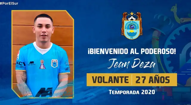 Jean Deza jugará en Binacional. Jean Deza jugará en Binacional.