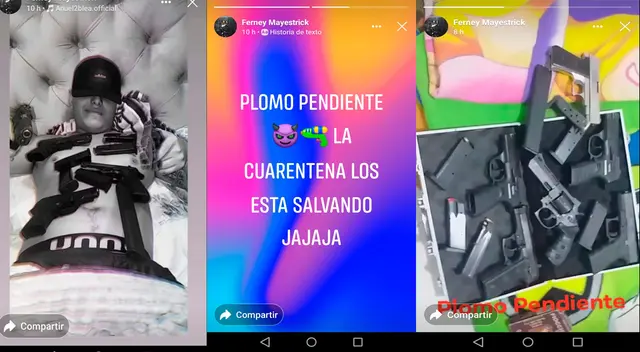 Sus cómplices publicaban también en Facebook