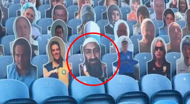 Osama Bin Laden entre hinchas del Leeds United
