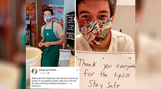 Lenin Gutiérrez, joven barista latino de Starbucks. Lenin Gutiérrez, joven barista latino de Starbucks.