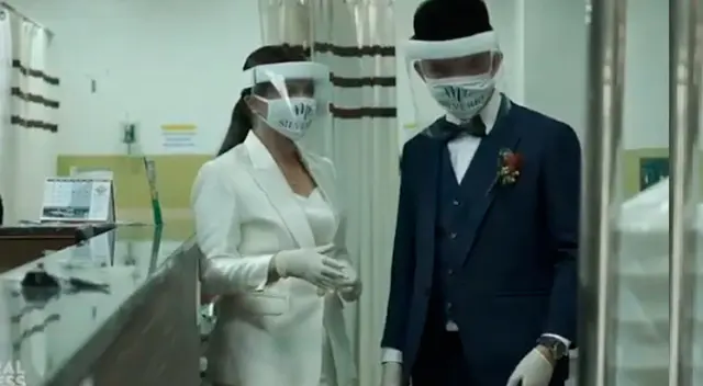 Wilbert Silverio y Harlene Silverio los recién casados en acción.