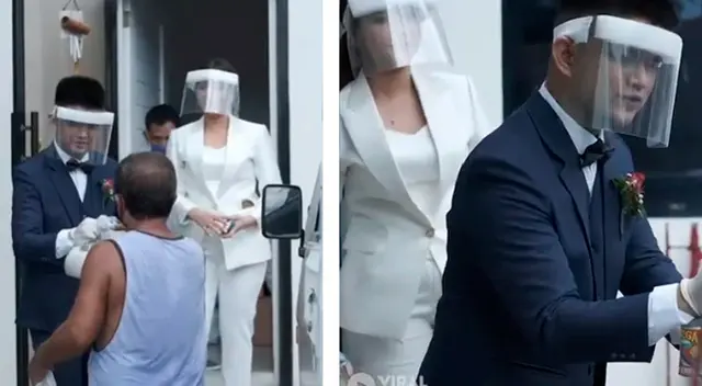 Wilbert Silverio y Harlene Silverio los recién casados en acción.